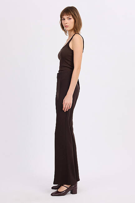 Kup Dikişli Örme Pantolon - 8