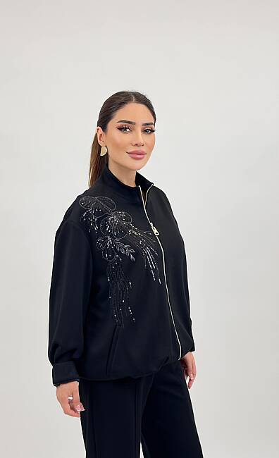 Fermuarlı örme kap