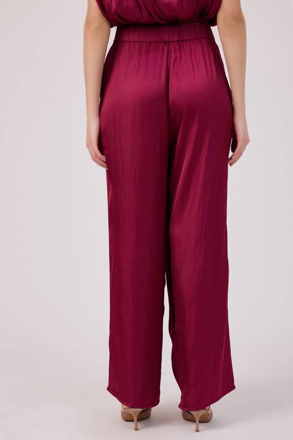 Asimetrik kemerli pantolon