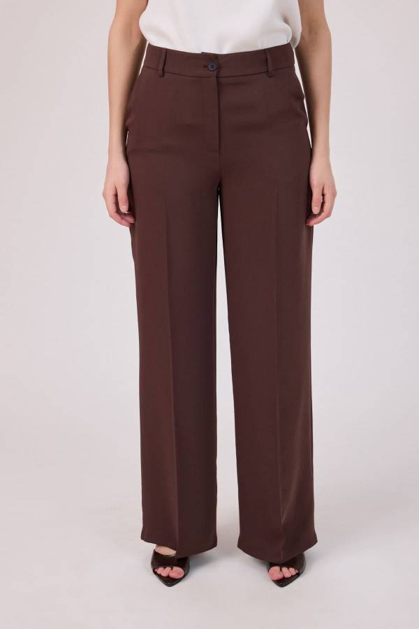 Dökümlü geniş paça pantolon