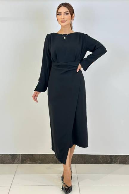Fever - Drape detaylı asimetrik elbise