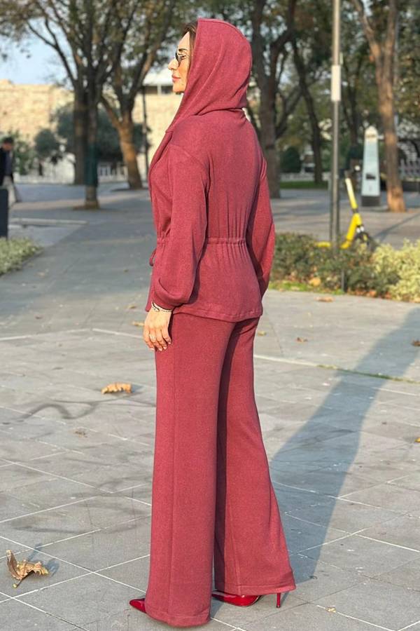 Fermuarlı örme bluz - 3