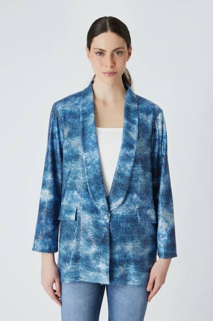 Fever - Kontrast payetli blazer ceket