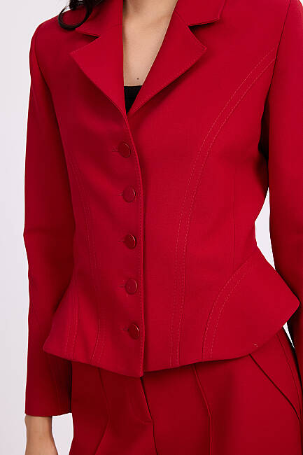 Peplum kup detaylı ceket - 3