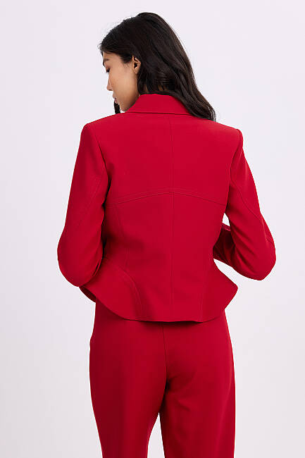 Peplum kup detaylı ceket - 4