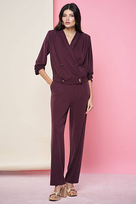 Pile detaylı tencel örme pantolon (1)