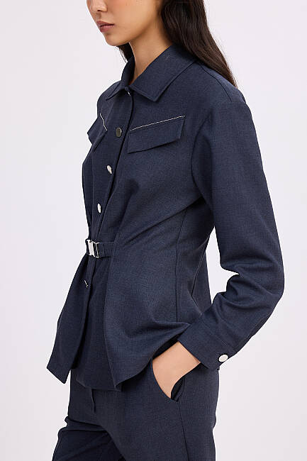 polyviskon dokulu kumaş,metal tokalı ve düğmeli,cep kapağı süs zincir dikişli,tunik gömlek (1)