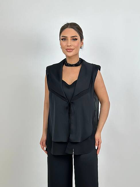 Şifon katmanlı yakalı tunik (1)