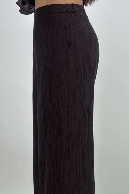 Tencel düz paça pantolon - Thumbnail