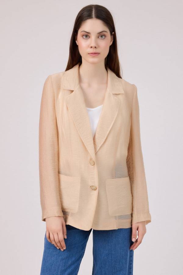 Fever - Transparan dokulu blazer (1)